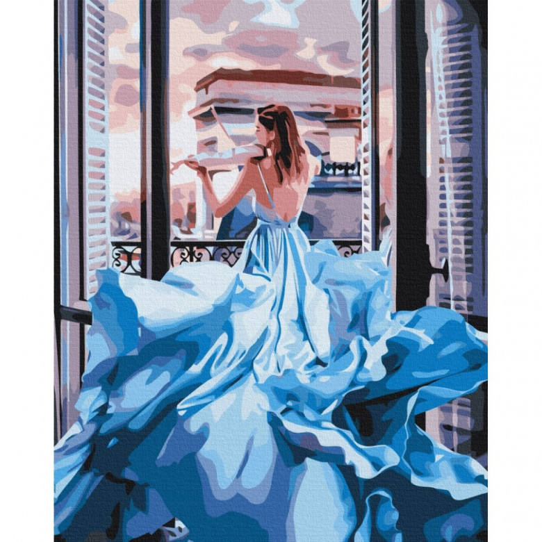 Картина за номерами "Дівчина в сукні" Brushme BS34902 40х50 см Brushme Арт:30368