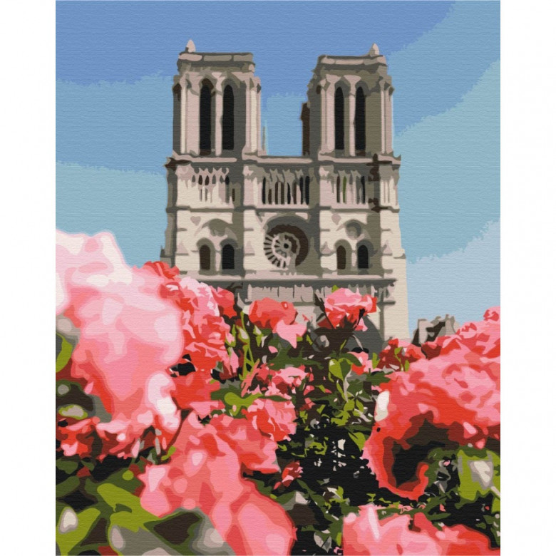 Картина за номерами "Собор Паризької Богоматері" Brushme BS52328 40х50 см Brushme Арт:29016