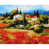 Картина за номерами "У долині квітів" ©BOND Tetiana KHO2886 40х50 см  Ідейка Ідейка Арт:33130