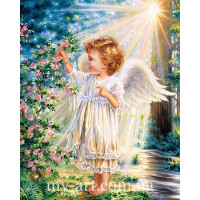 Купить Алмазная вышивка круглые стразы 40 х 50 см на подрамнике Ангел защитник (арт. AR-3130) без коробки Купить Алмазная вышивка круглые стразы 40 х 50 см на подрамнике Ангел защитник (арт. AR-3130) без коробки