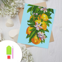 Купить Алмазная вышивка на картоне 20 х 30 см Аромат цитрусовых (арт. RK004) круглые камни Купить Алмазная вышивка на картоне 20 х 30 см Аромат цитрусовых (арт. RK004) круглые камни