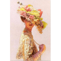 Купить Алмазная вышивка Дама с шляпой 30 х 20 см (арт. FS163) Купить Алмазная вышивка Дама с шляпой 30 х 20 см (арт. FS163)