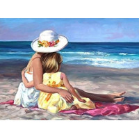 Купить Алмазная вышивка С мамой у моря 40 х 30 см (арт. FS174) Купить Алмазная вышивка С мамой у моря 40 х 30 см (арт. FS174)