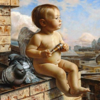 Купить Алмазная вышивка Ангелочек 30 х 30 см (арт. FS291) Купить Алмазная вышивка Ангелочек 30 х 30 см (арт. FS291)