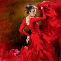 Купить Алмазная вышивка Танцовщица в красном платье 30 х 30 см (арт. FS408) Купить Алмазная вышивка Танцовщица в красном платье 30 х 30 см (арт. FS408)