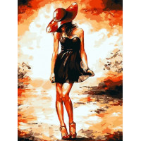 Купить Алмазна мозаїка Дівчина у Шанель 40 х 30 см (арт. FS809) Купить Алмазна мозаїка Дівчина у Шанель 40 х 30 см (арт. FS809)