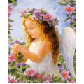 Купить Алмазная мозаика без коробки MyArt Милая девочка 40 х 30 см (арт. FS836)