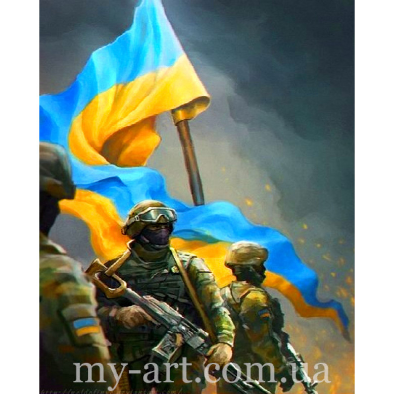 Купить Алмазная вышивка на подрамнике Воины защитники 40 х 50 см (арт. TN1185)