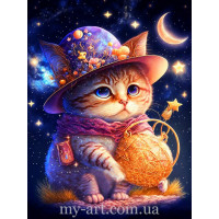 Купить Алмазная вышивка круглые стразы 40 х 50 см на подрамнике Котик хранитель звезд (арт. AR-3116) без коробки Купить Алмазная вышивка круглые стразы 40 х 50 см на подрамнике Котик хранитель звезд (арт. AR-3116) без коробки