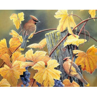Купить Алмазная выкладка Две птицы на лозе винограда 30 х 40 см (арт. FR096) Купить Алмазная выкладка Две птицы на лозе винограда 30 х 40 см (арт. FR096)