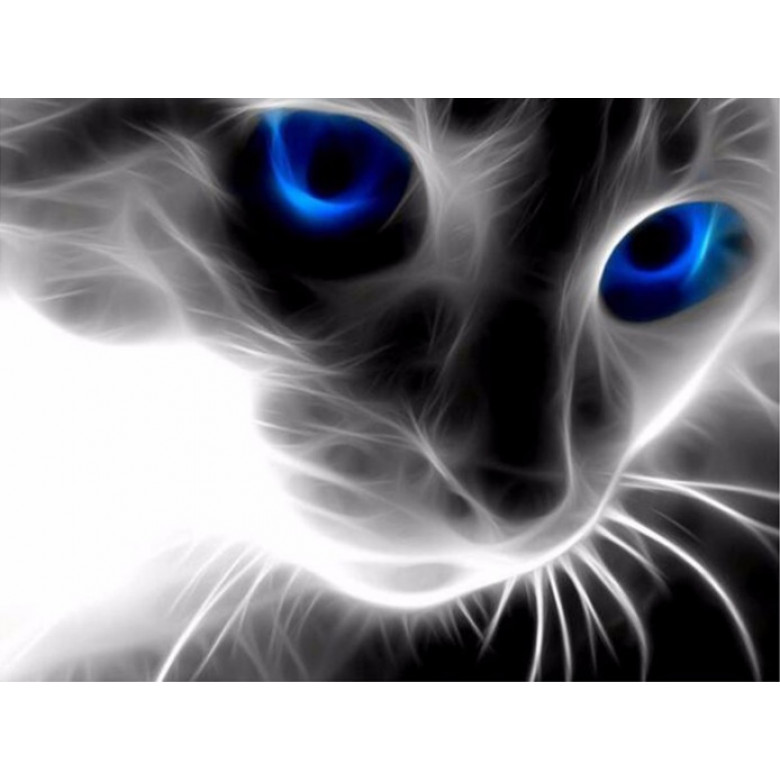 Купить Алмазная вышивка Котячий взгляд 40 х 50 см (арт. FR402)
