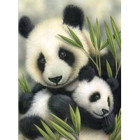 Купить Алмазная вышивка Заботливые панды 30 х 40 см (арт. FR502) Купить Алмазная вышивка Заботливые панды 30 х 40 см (арт. FR502)