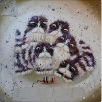 Купить Алмазная вышивка Чудесные коты 30*30 см (арт. FS004) Купить Алмазная вышивка Чудесные коты 30*30 см (арт. FS004)