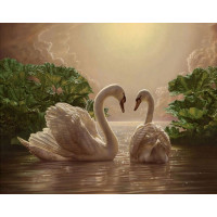 Купить Набор алмазной вышивки Два лебедя 20 х 30 см (арт. FS031) Купить Набор алмазной вышивки Два лебедя 20 х 30 см (арт. FS031)