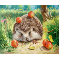 Купить Алмазная вышивка Ежик в саду 20 х 30 см (арт. FS155) Купить Алмазная вышивка Ежик в саду 20 х 30 см (арт. FS155)