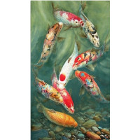 Купить Алмазная вышивка Карпы Кои 60 х 40 см (арт. FS193) Купить Алмазная вышивка Карпы Кои 60 х 40 см (арт. FS193)