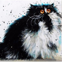 Купить Алмазная вышивка Удивленный кот 30 х 30 см (арт. FS220) Купить Алмазная вышивка Удивленный кот 30 х 30 см (арт. FS220)