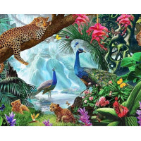 Купить Алмазная вышивка Звери в саду 40 х 30 см (арт. FS223) Купить Алмазная вышивка Звери в саду 40 х 30 см (арт. FS223)