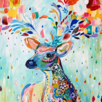 Купить Алмазная вышивка Красочный олень 30 х 40 см (арт. FS292) Купить Алмазная вышивка Красочный олень 30 х 40 см (арт. FS292)