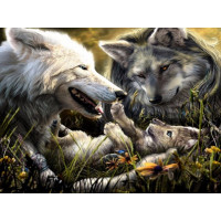 Купить Алмазная вышивка Жители леса 30*40 см (арт. FS369) волки Купить Алмазная вышивка Жители леса 30*40 см (арт. FS369) волки