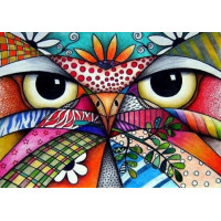 Купить Алмазная мозаика Разноцветная сова 40 х 30 см (арт. FS424) рисование камнями Купить Алмазная мозаика Разноцветная сова 40 х 30 см (арт. FS424) рисование камнями