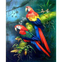 Купить Алмазная мозаика Пара пернатых попугаев 30 х 40 см (арт. FS531) Купить Алмазная мозаика Пара пернатых попугаев 30 х 40 см (арт. FS531)