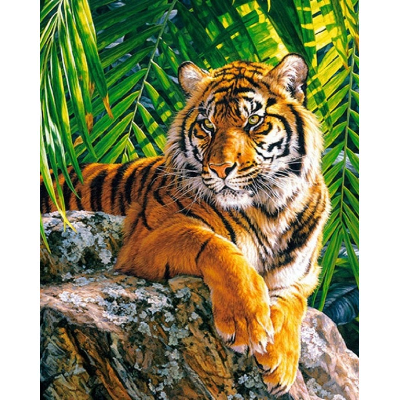 Купить Алмазная мозаика без коробки MyArt Милый хищник 40 х 30 см (арт. MA866)