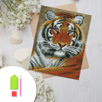 Купить Алмазная вышивка на картоне 20 х 30 см Тигр (арт. RK010) круглые камни Купить Алмазная вышивка на картоне 20 х 30 см Тигр (арт. RK010) круглые камни