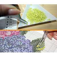 Купить Набор алмазной вышивки Кошка с котенком 30 х 40 см (арт. FS037)
