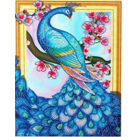 Купить Алмазная вышивка Блестящий павлин 40 х 50 см (арт. PR864) частичная выкладка Купить Алмазная вышивка Блестящий павлин 40 х 50 см (арт. PR864) частичная выкладка