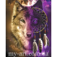 Купить Алмазная вышивка на подрамнике Волк - ловец снов 50 х 40 см (арт. TN1029) Купить Алмазная вышивка на подрамнике Волк - ловец снов 50 х 40 см (арт. TN1029)