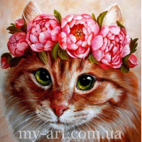 Купить Алмазная вышивка 30 х 30 см на подрамнике Весенняя кошечка (арт. TN1188) Купить Алмазная вышивка 30 х 30 см на подрамнике Весенняя кошечка (арт. TN1188)
