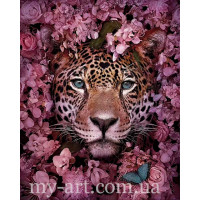 Купить Алмазная вышивка 40 х 50 см на подрамнике Леопард в цветах (арт. TN1197) Купить Алмазная вышивка 40 х 50 см на подрамнике Леопард в цветах (арт. TN1197)