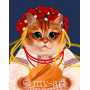 Купить Алмазная вышивка © My-Art на подрамнике Киця паляниця 40 х 50 см (арт. TN1202)