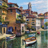 Купить Алмазная вышивка Канал Венеции 30*30 см (арт. FS121) Купить Алмазная вышивка Канал Венеции 30*30 см (арт. FS121)