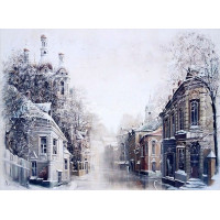 Купить Алмазная вышивка Заснеженный город 30 х 40 см (арт. FS260) Купить Алмазная вышивка Заснеженный город 30 х 40 см (арт. FS260)