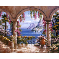 Купить Алмазная мозаика Вид на море 40*30 см (арт. FS393) Купить Алмазная мозаика Вид на море 40*30 см (арт. FS393)