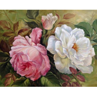 Купить Набор алмазной вышивки Акварельные пионы 30 х 40 см (арт. FS490) Купить Набор алмазной вышивки Акварельные пионы 30 х 40 см (арт. FS490)
