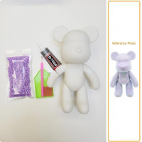 Купить Мишка с алмазными стразами 21 см (арт. BM-006) сиреневый Купить Мишка с алмазными стразами 21 см (арт. BM-006) сиреневый