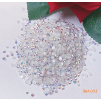 Купить Мишка с алмазными стразами 21 см (арт. BM-003) белый