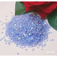 Купить Мишка с алмазными стразами 21 см (арт. BM-005) голубой
