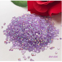 Купить Мишка с алмазными стразами 21 см (арт. BM-006) сиреневый