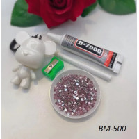 Купить Мишка брелок с алмазными стразами 6,5 см (арт. BM-500) светло розовый Купить Мишка брелок с алмазными стразами 6,5 см (арт. BM-500) светло розовый