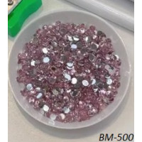 Купить Мишка брелок с алмазными стразами 6,5 см (арт. BM-500) светло розовый