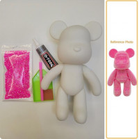 Купить Мишка с алмазными стразами 21 см (арт. BM-002) розовый Купить Мишка с алмазными стразами 21 см (арт. BM-002) розовый