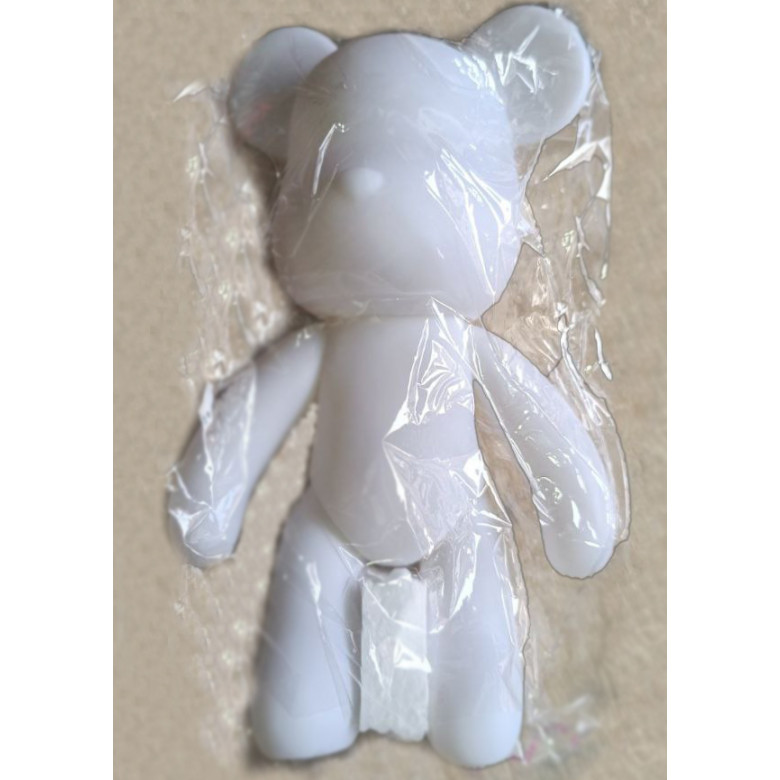 Купить Мишка с алмазными стразами 21 см (арт. BM-003) белый