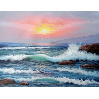 Купить Алмазная вышивка Море на закате 30 х 40 см (арт. FR095) Купить Алмазная вышивка Море на закате 30 х 40 см (арт. FR095)