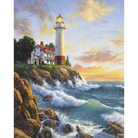 Купить Алмазна вишивка Маяк в океане 30 х 40 см (арт. FR797) Купить Алмазна вишивка Маяк в океане 30 х 40 см (арт. FR797)
