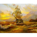 Купить Набор алмазной вышивки Корабль на закате 35x30 см (арт. FS036)