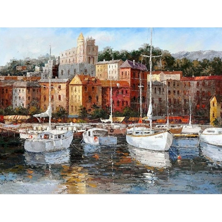 Купить Алмазная вышивка Причал летом 30 х 40 см (арт. FS078)